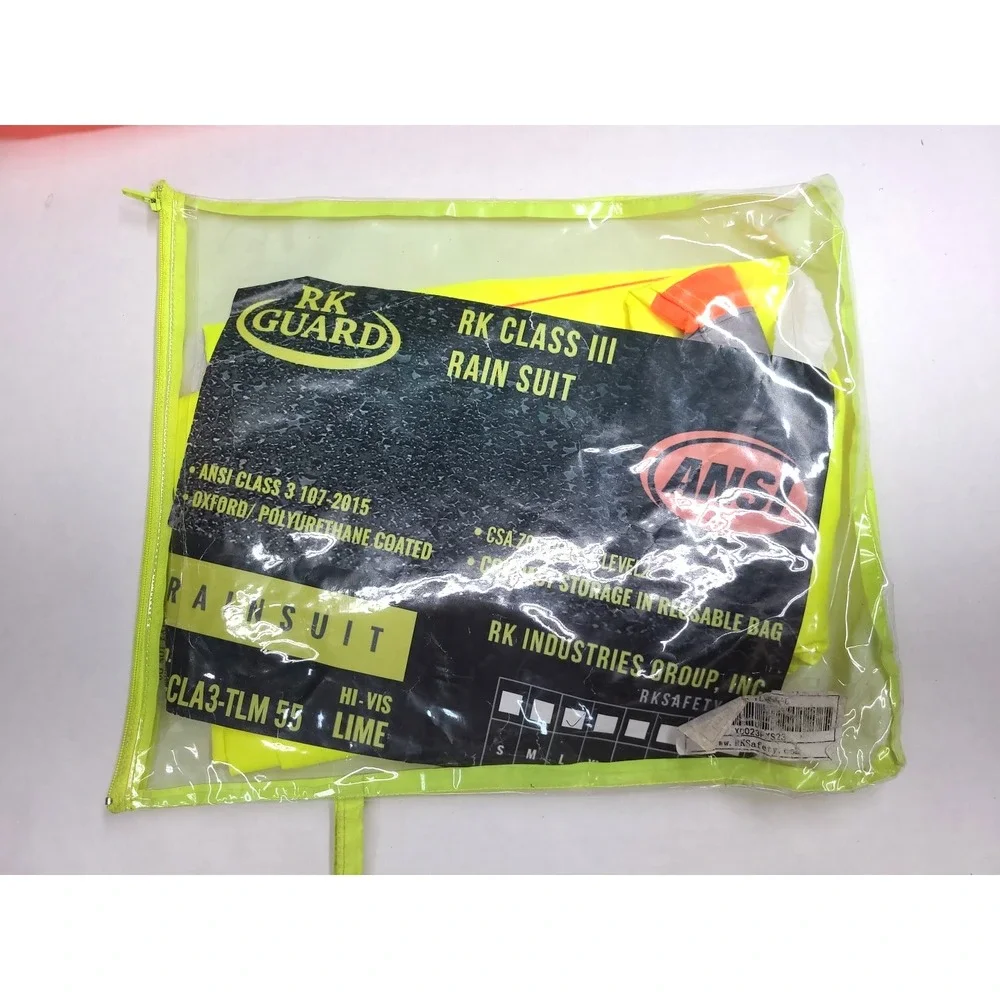 RK Guard RK class lll Rain Suit Hi Vis Lime Sz L‎